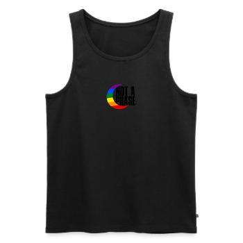 Not a phase - gay pride - Men's Premium Organic Tank Top - black - Front - Michal (187cm)