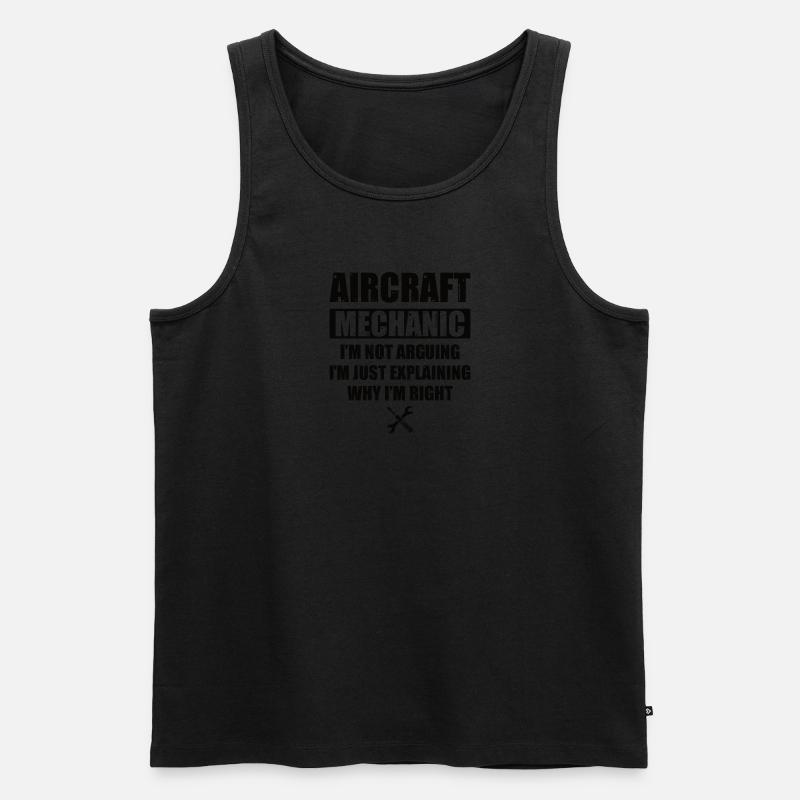 Flugzeugmechaniker Mechnaiker Held Flugzeug - Männer Premium Bio Tank Top - undefined