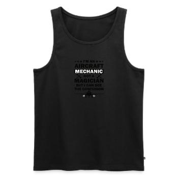 Flugzeugmechaniker Mechnaiker Held Flugzeug - Männer Premium Bio Tank Top - Schwarz - Vorne - AI Model Male 178 light (178cm)