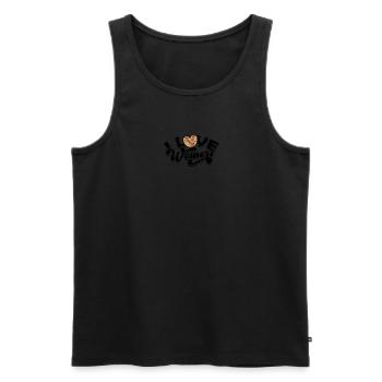 Ich liebe Weiners - Hotdog - Männer Premium Bio Tank Top - Schwarz - Vorne - AI Model Male 178 light (178cm)