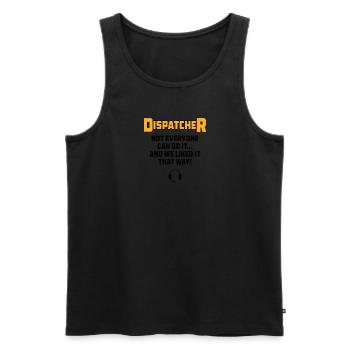 Meilleur devis de répartiteur Profession de cadeau Logistique - Débardeur bio Premium Homme - noir - Devant - Michal (187cm)