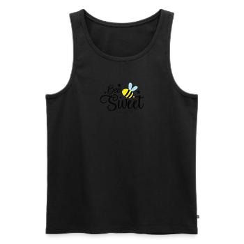 Bee - Men's Premium Organic Tank Top - black - Front - Michal (187cm)