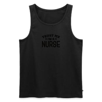 Physician Assistant Nurse Medical Practice Needle - Men's Premium Organic Tank Top - black - Front - AI Model Male 178 light (178cm)