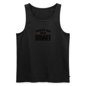 Batteur Batterie Musiciens - Débardeur bio Premium Homme - noir - Devant - Michal (187cm)