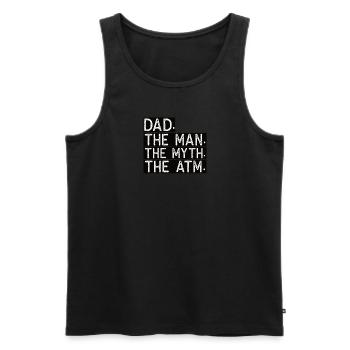 Welt bester Papa Vater Paare Paar Eltern Dad daddy - Männer Premium Bio Tank Top - Schwarz - Vorne - Michal (187cm)