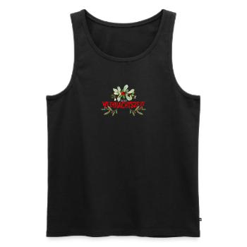 Es ist Weihnachtszeit - Männer Premium Bio Tank Top - Schwarz - Vorne - Michal (187cm)