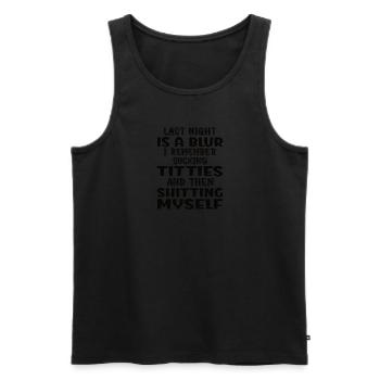 Neugeborenes Baby Kind Geburt Nahrung Milch - Männer Premium Bio Tank Top - Schwarz - Vorne - Michal (187cm)