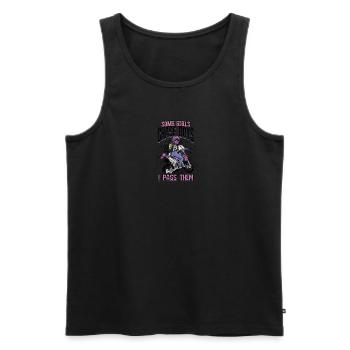 Some girls chase boys I pass them - dirt bike - Men's Premium Organic Tank Top - black - Front - Michal (187cm)
