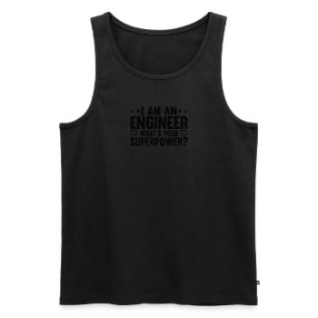Ingenieur Gehirn Maschinenbau Elektrotechnik Mathe - Männer Premium Bio Tank Top - Schwarz - Vorne - AI Model Male 178 light (178cm)