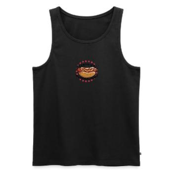 Certified Hotdogologist - hotdog - Men's Premium Organic Tank Top - black - Front - Michal (187cm)
