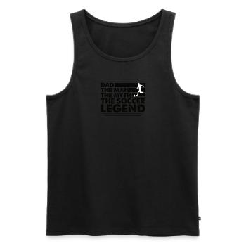 Vater Fußball Papa Fußballspieler - Männer Premium Bio Tank Top - Schwarz - Vorne - Michal (187cm)