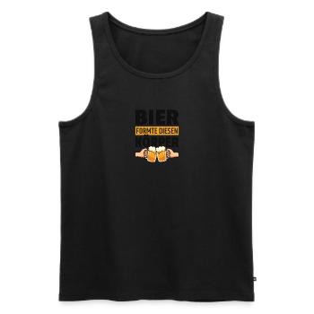 Bier Formte Diesen Körper Lustige Bier Sprüche - Männer Premium Bio Tank Top - Schwarz - Vorne - AI Model Male 178 light (178cm)