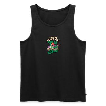 Man ist nie zu alt, um im Dreck zu spielen - Dreck - Männer Premium Bio Tank Top - Schwarz - Vorne - Michal (187cm)