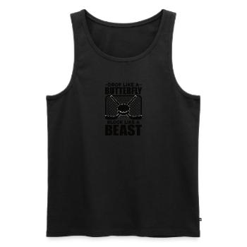 Eishockey Verein Team Sport Geschenk - Männer Premium Bio Tank Top - Schwarz - Vorne - Michal (187cm)