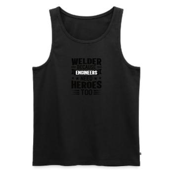 Welder Profession Heat Steel Gas TIG MAG Welding - Men's Premium Organic Tank Top - black - Front - Michal (187cm)