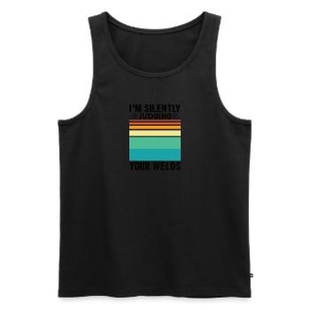 Welder Profession Heat Steel Gas TIG MAG Welding - Men's Premium Organic Tank Top - black - Front - Michal (187cm)