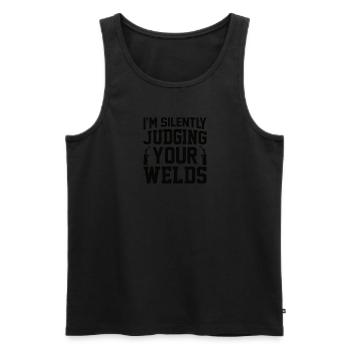 Welder Profession Heat Steel Gas TIG MAG Welding - Men's Premium Organic Tank Top - black - Front - Michal (187cm)