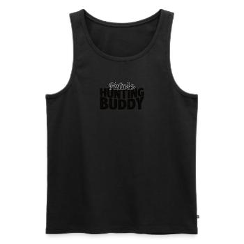 Jäger Papa Sohn Vater Jagd Jagen - Männer Premium Bio Tank Top - Schwarz - Vorne - AI Model Male 178 light (178cm)