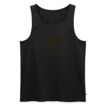 Golf Golfer Gift Hobby Club Quote - Men's Premium Organic Tank Top - black - Front - AI Model Male 178 light (178cm)