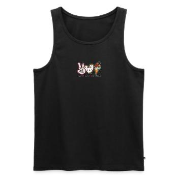 Peace Love Ice Cream - fondant - Débardeur bio Premium Homme - noir - Devant - Michal (187cm)