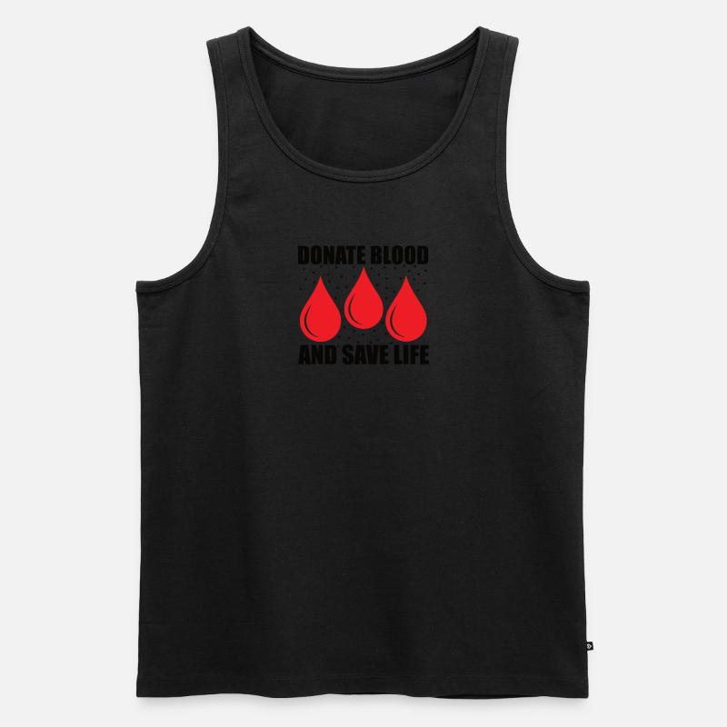 Blutspende Blutspenden Blutspender - Männer Premium Bio Tank Top - undefined