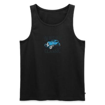 Je ne suis pas vieux, je suis une voiture classique - classique - Débardeur bio Premium Homme - noir - Devant - AI Model Male 178 light (178cm)