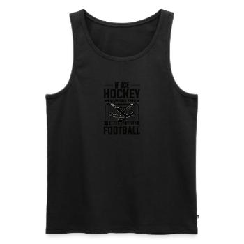 Eishockey Verein Team Sport Geschenk - Männer Premium Bio Tank Top - Schwarz - Vorne - Michal (187cm)