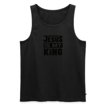 Christentum Jesus Religion Glaube Kreuz Gebet - Männer Premium Bio Tank Top - Schwarz - Vorne - Michal (187cm)