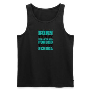 Volleyball Volley Aufschlag Volleyballspieler - Männer Premium Bio Tank Top - Schwarz - Vorne - AI Model Male 178 light (178cm)