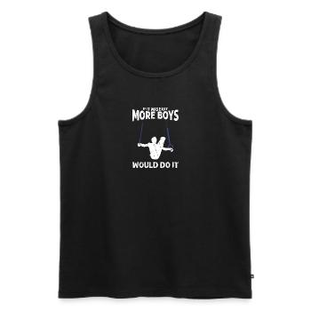 If it was easy more boys would do it - flips - Men's Premium Organic Tank Top - black - Front - Michal (187cm)