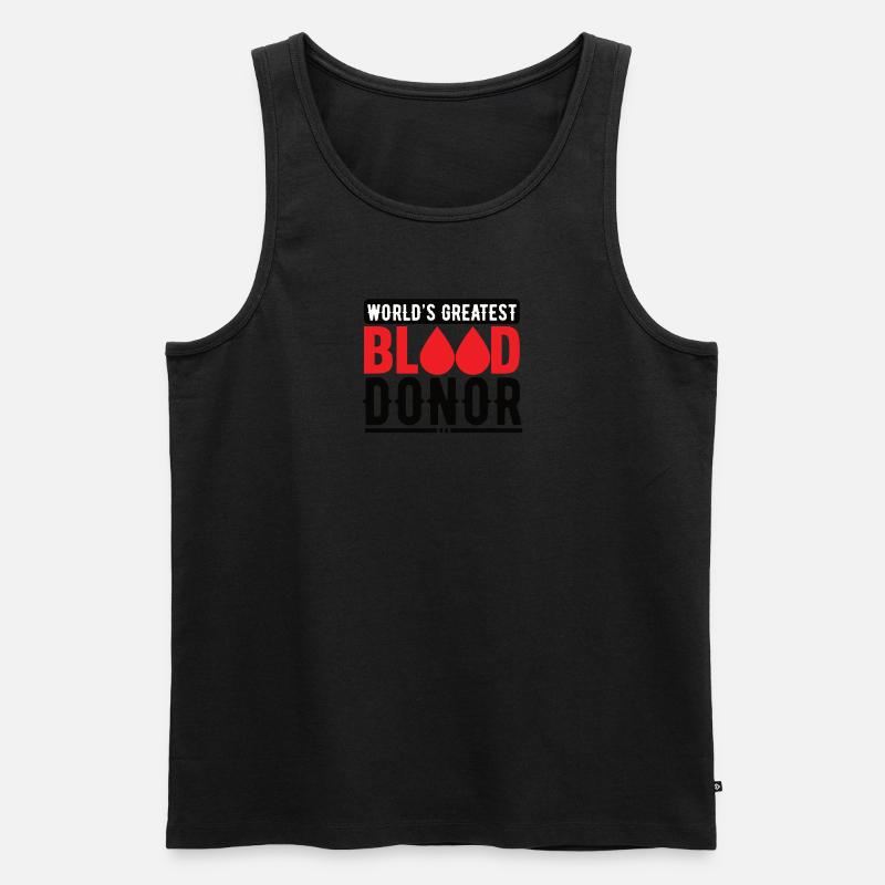 Blutspende Blutspenden Blutspender - Männer Premium Bio Tank Top - undefined