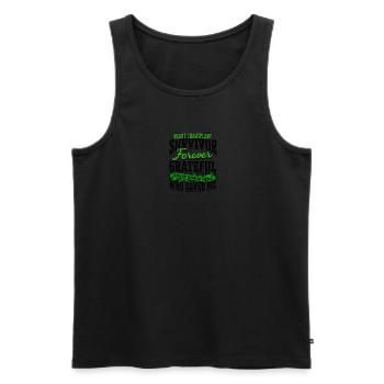 Heart Transplant Survivor Forever grateful to the - Men's Premium Organic Tank Top - black - Front - AI Model Male 178 light (178cm)