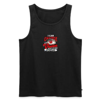 Ich kann deine Vision ändern Was ist deine Superkraft - Männer Premium Bio Tank Top - Schwarz - Vorne - AI Model Male 178 light (178cm)