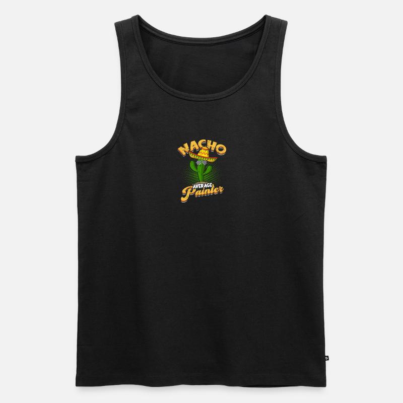 Nacho Durchschnittlicher Maler - nacho - Männer Premium Bio Tank Top - Schwarz