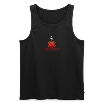 Paraprofessionnel Il suffit d’ajouter du café - éducatif - Débardeur bio Premium Homme - noir - Devant - Michal (187cm)