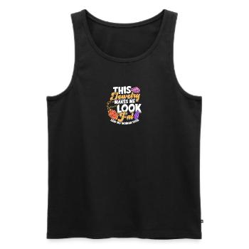 This jewelry makes me look fat Said no woman ever - Men's Premium Organic Tank Top - black - Front - Michal (187cm)