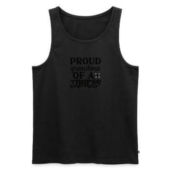 Oma Einer Krankenschwester Oma Krankenpflegerin - Männer Premium Bio Tank Top - Schwarz - Vorne - Michal (187cm)