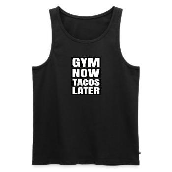 Taco Fitness Gym Mexico Mexican Tacos Gift - Men's Premium Organic Tank Top - black - Front - AI Model Male 178 light (178cm)
