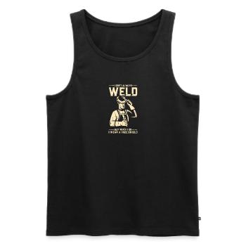 Find your Zen on the trails - Hiking - Men's Premium Organic Tank Top - black - Front - AI Model Male 178 light (178cm)