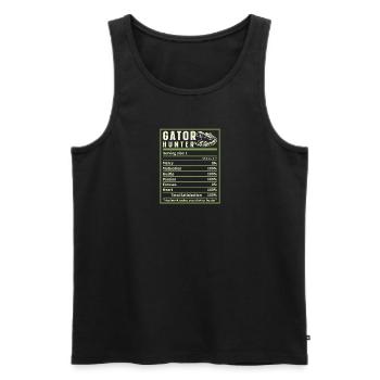 Alligator Hunter Nutrition Facts, Funny Gator - Men's Premium Organic Tank Top - black - Front - Michal (187cm)