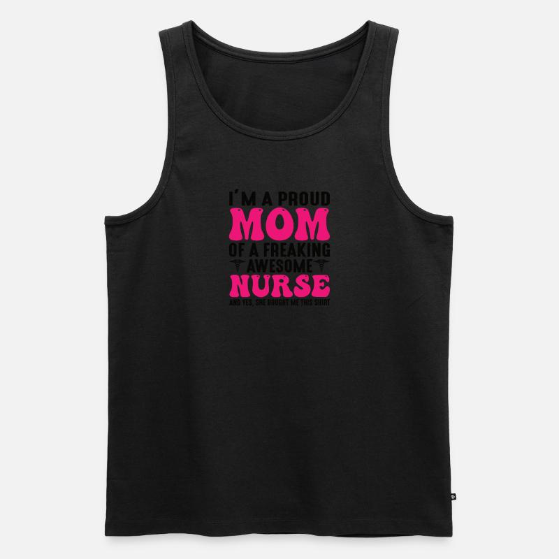 Mama von Krankenschwester Krankenschwester Tochter - Männer Premium Bio Tank Top - undefined
