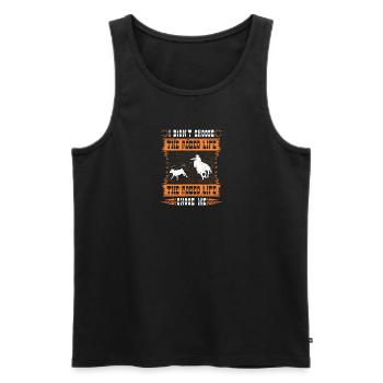 Calf Roping Rodeo Life Quote, Breakaway Roping - Männer Premium Bio Tank Top - Schwarz - Vorne - Michal (187cm)