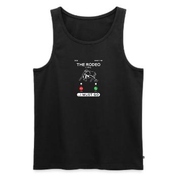 Steer Wrestling Rodeo is Calling, Funny - Männer Premium Bio Tank Top - Schwarz - Vorne - Michal (187cm)
