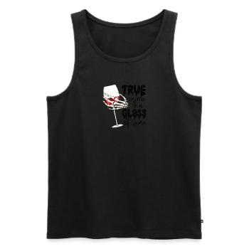 True Crime Crime Series Crime Wine - Débardeur bio Premium Homme - noir - Devant - AI Model Male 178 light (178cm)