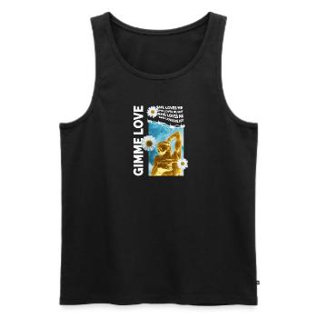 Gimme Love Flower - Männer Premium Bio Tank Top - Schwarz - Vorne - Michal (187cm)