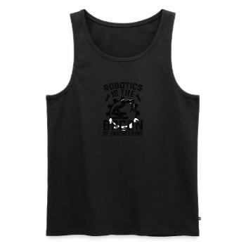 Robot Programmer Automation Technician - Men's Premium Organic Tank Top - black - Front - Michal (187cm)