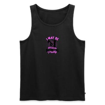 Ich bin vielleicht mit Öl bedeckt, aber ich bin immer noch hübsch - - Männer Premium Bio Tank Top - Schwarz - Vorne - Michal (187cm)