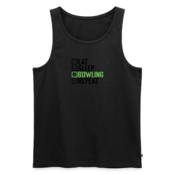 Bowling Kegel Spareball Pins Kugel Strike - Männer Premium Bio Tank Top - Schwarz - Vorne - AI Model Male 178 light (178cm)