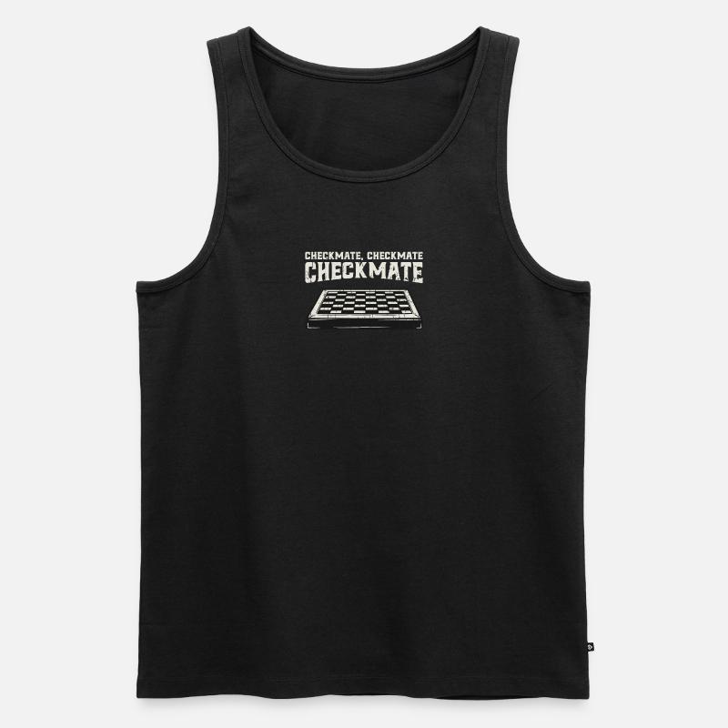 Checkmate, checkmate, checkmate - Chess - Men's Premium Organic Tank Top - black