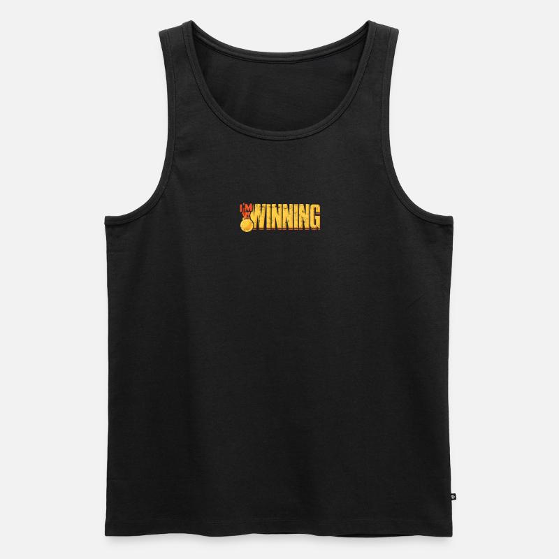 Ich gewinne - Brettspiele - Männer Premium Bio Tank Top - Schwarz